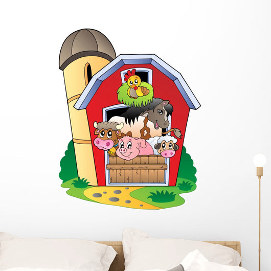 Barn with Various Farm