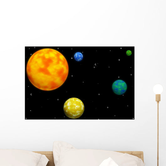 Planet Earth in Outer Space Wall Mural