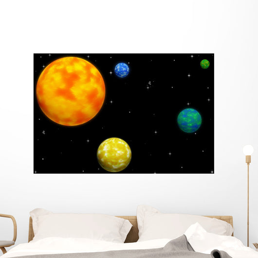 Planet Earth in Outer Space Wall Mural