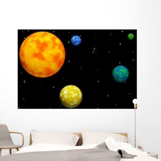 Planet Earth in Outer Space Wall Mural