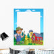 Country Frame with Red Wall Decal Design 3