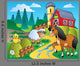 Country Scene with Red Wall Decal Design 7