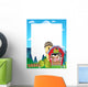 Country Frame with Red Wall Decal Design 2