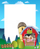 Country Frame with Red Wall Decal Design 2