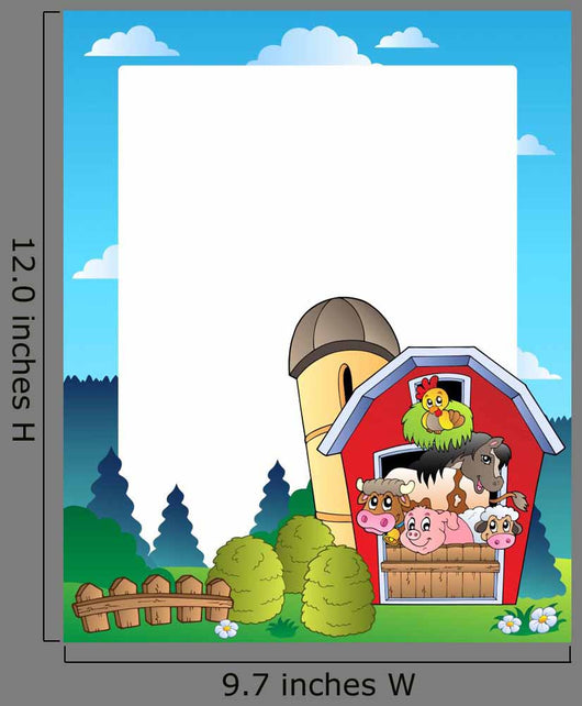 Country Frame with Red Wall Decal Design 2