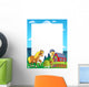 Country Frame with Red Wall Decal Design 1