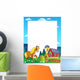 Country Frame with Red Wall Decal Design 1