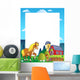 Country Frame with Red Wall Decal Design 1