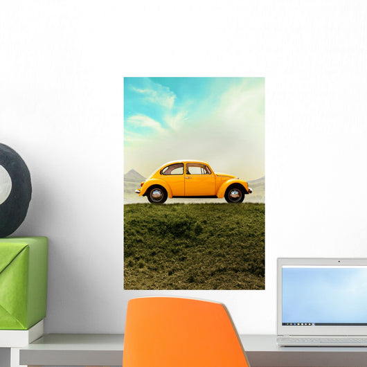 Old Car and Landscape Wall Decal