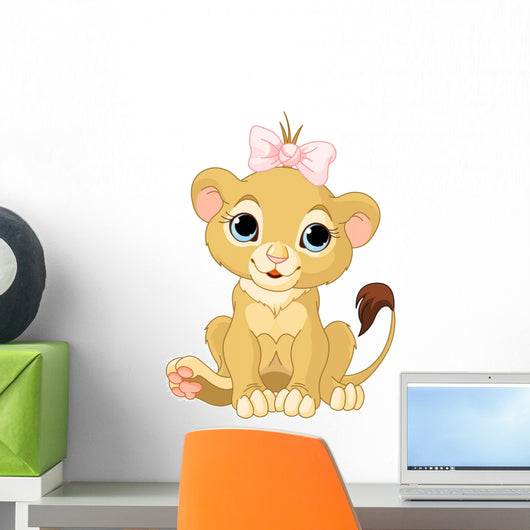 Lion Girl Cub Wall Decal