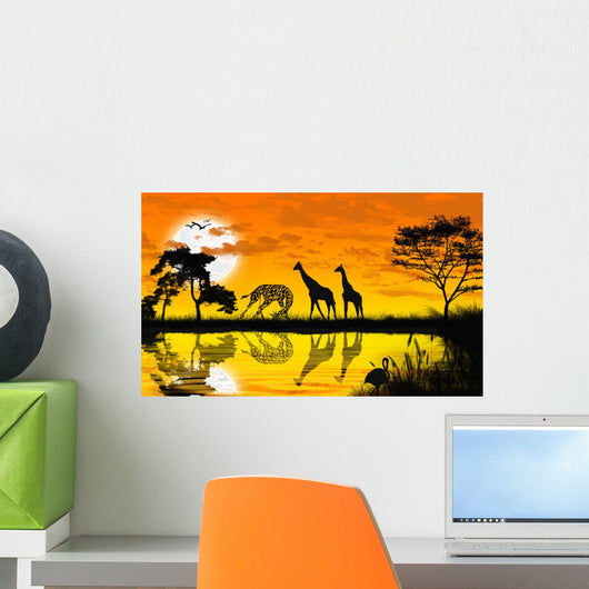 Giraffe Wall Decal Design 1