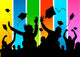 Happy Graduate Students Wall Decal