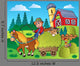 Country Scene with Red Wall Decal Design 4