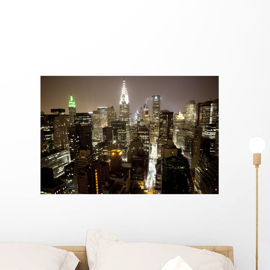 Manhattan Skyline Wall Decal Design 1