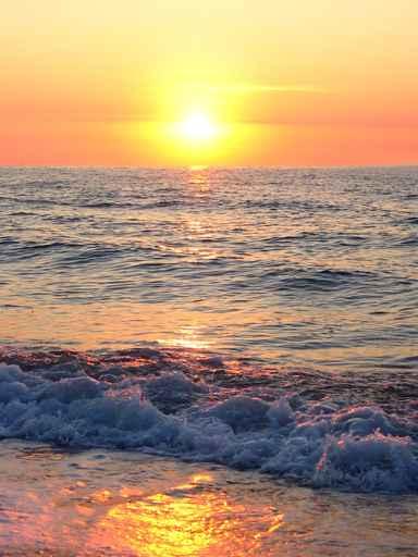 Sunset Sea Waves Wall Decal