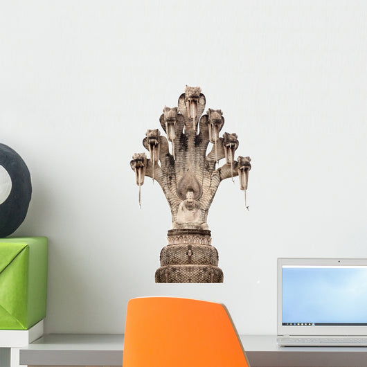 Buddha and Seven Headed Wall Decal