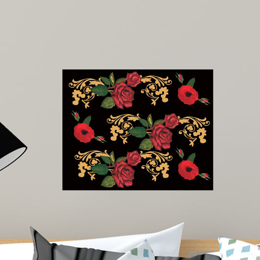 With Red Roses and Wall Decal