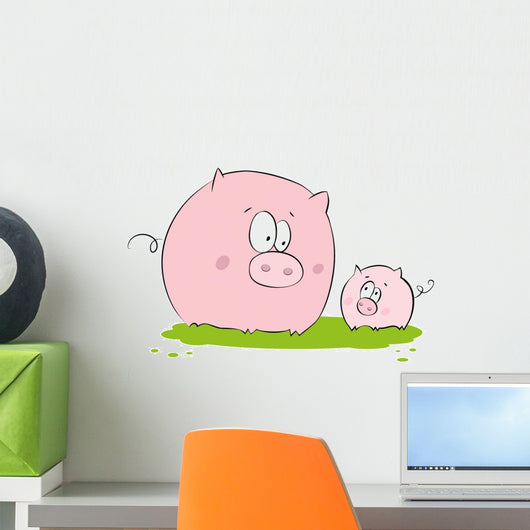 Funny Pig Wall Decal
