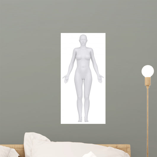 White Female Figure Anatomical Wall Decal