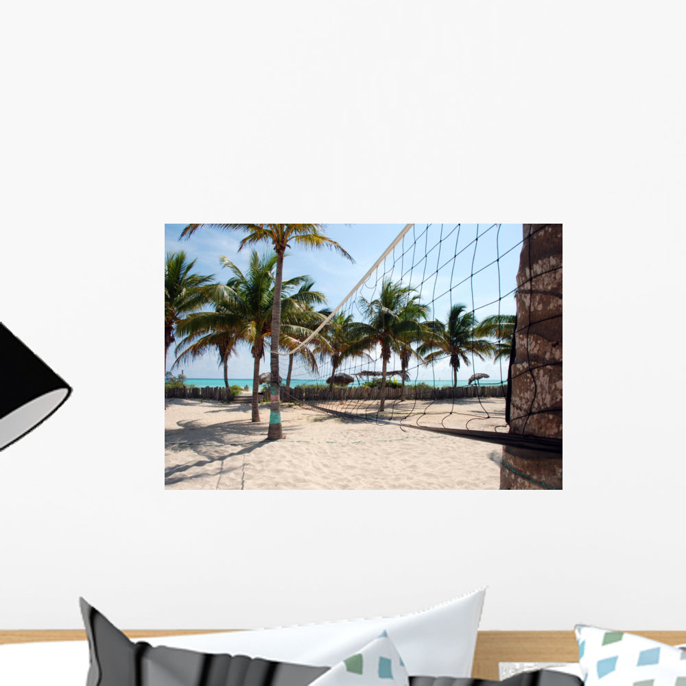 Beach Volleyball Net Wall Decal Wallmonkeys