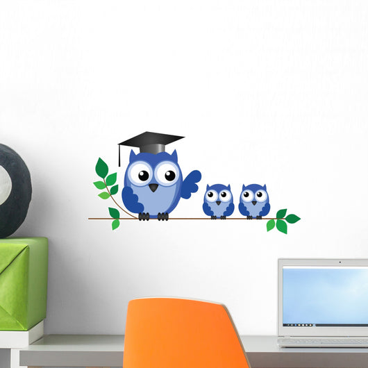 Owl Teacher and Pupils Wall Decal