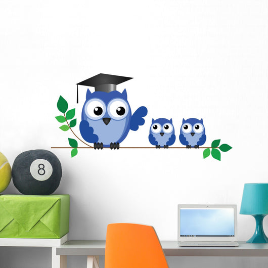 Owl Teacher and Pupils Wall Decal