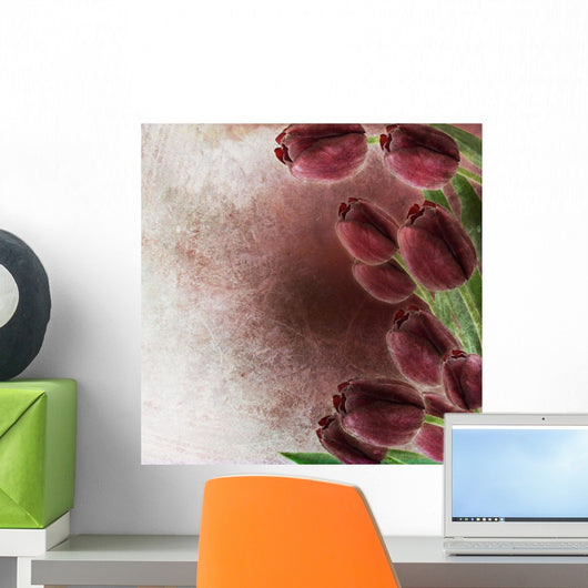 Tulips Grunge Design Wall Decal