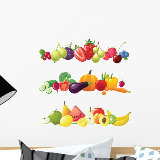 Fruits Vegetables and Berries Wall Stickers Wall Decal