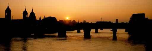Sunset River Thames Wall Decal