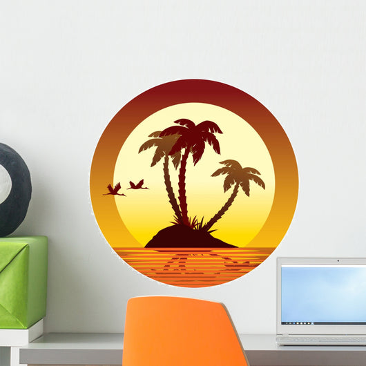 Tropical Island Wall Decal Design 6