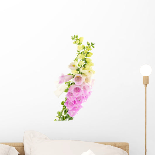 Purple and White Foxglove Wall Decal