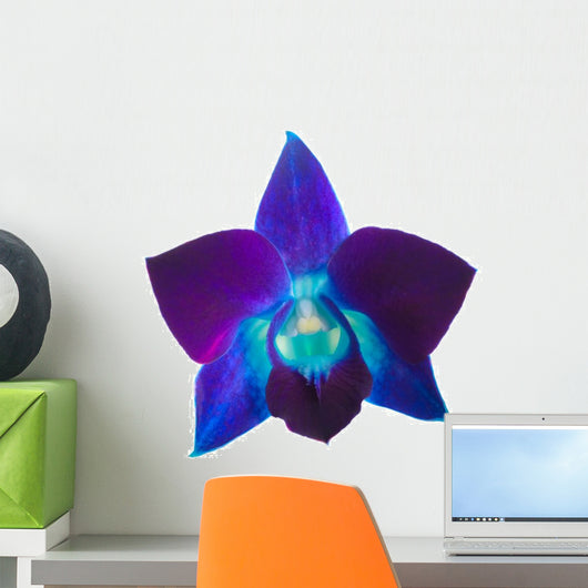 Blue and Purple Orchid Flower Wall Decal
