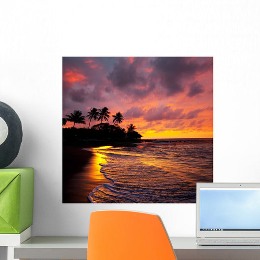 Tropical Beach Wall Decal Design 2