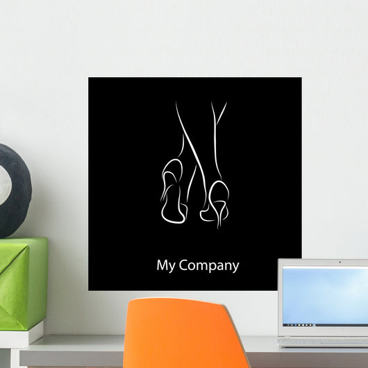 Logo Sexy Legs High-heeled Wall Decal