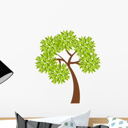 Leafy Tree Illustration Wall Decal