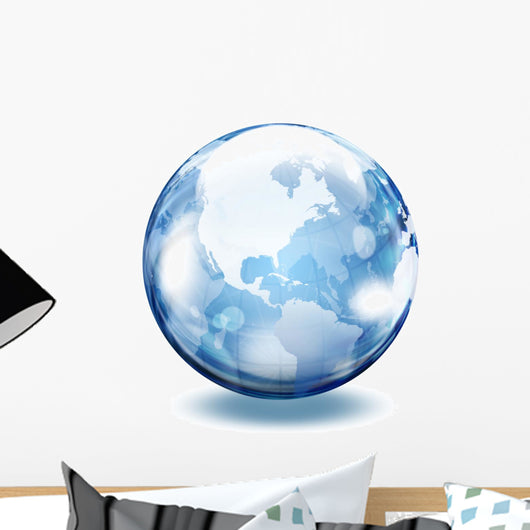 World Glass Sphere Wall Decal