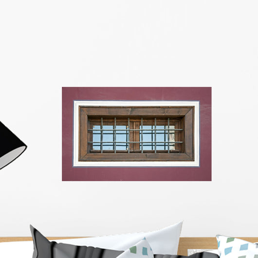 Old Window with Grid Wall Decal