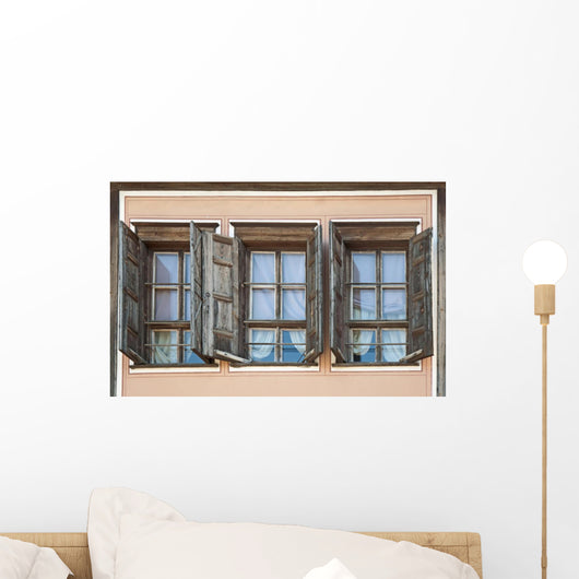 Three Old Windows Wall Decal