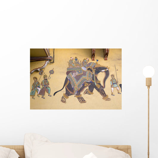 Frescoes Wall Jaipur Rajasthanindia Wall Decal