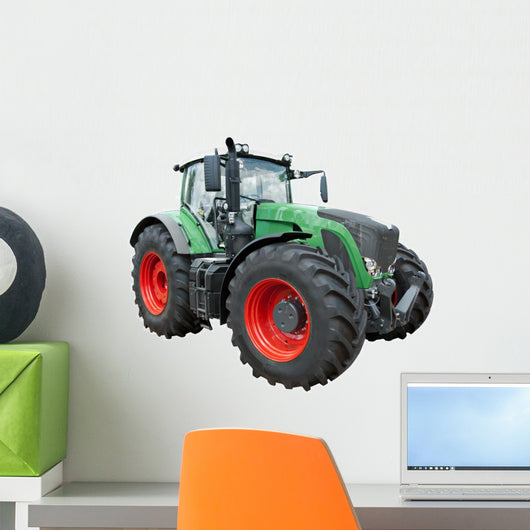 Green Modern Tractor Wall Decal