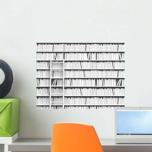 Bookshelf and Ladder Wall Decal