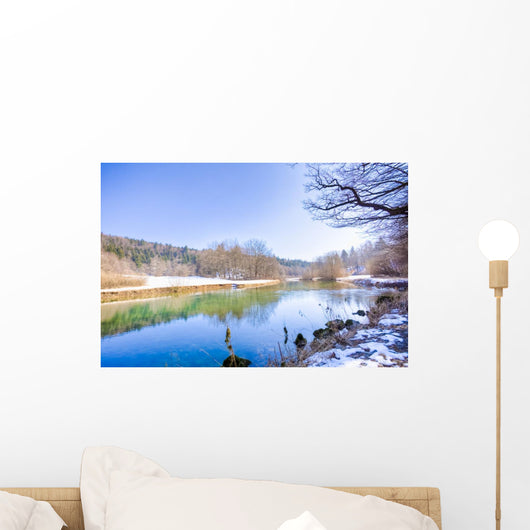 River Winter Season Wall Decal