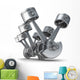 V8 Engine Pistons Wall Decal