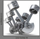 V8 Engine Pistons Wall Decal