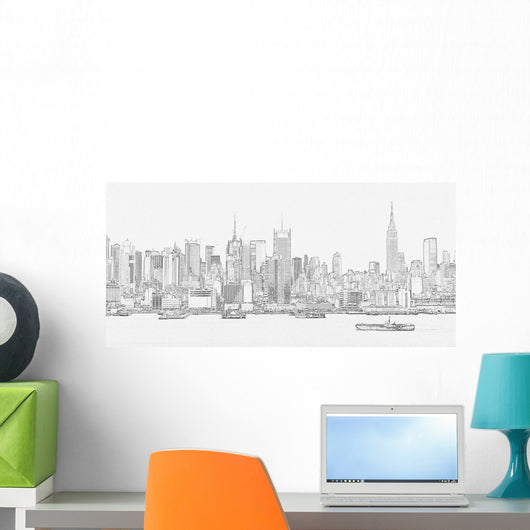Manhattan Outline Wall Decal