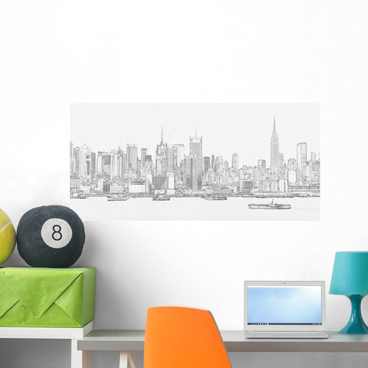 Manhattan Outline Wall Decal
