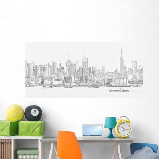 Manhattan Outline Wall Decal