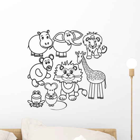 Wild Animals Illustration Wall Decal