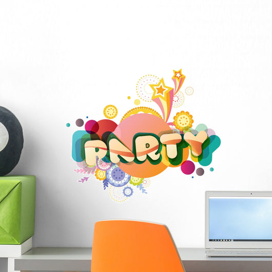 Party Illustration Wall Decal Design 1