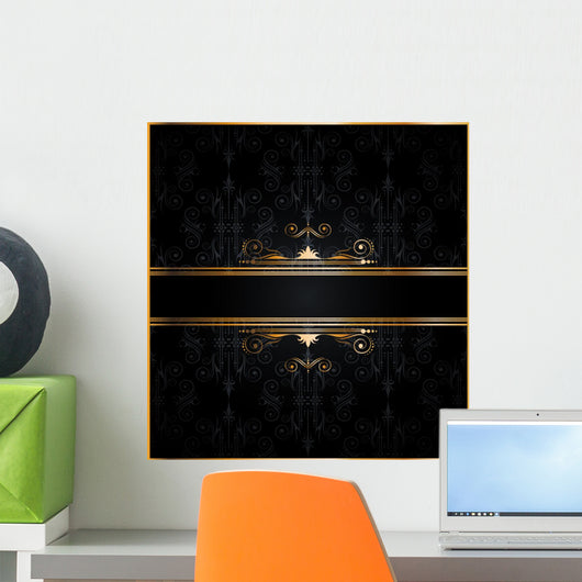 Elegant Seamless Wallpaper with Wall Decal